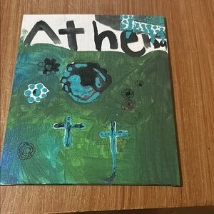 Abstract Green and Blue Canvas Art